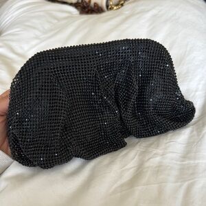 Black Beaded Clutch